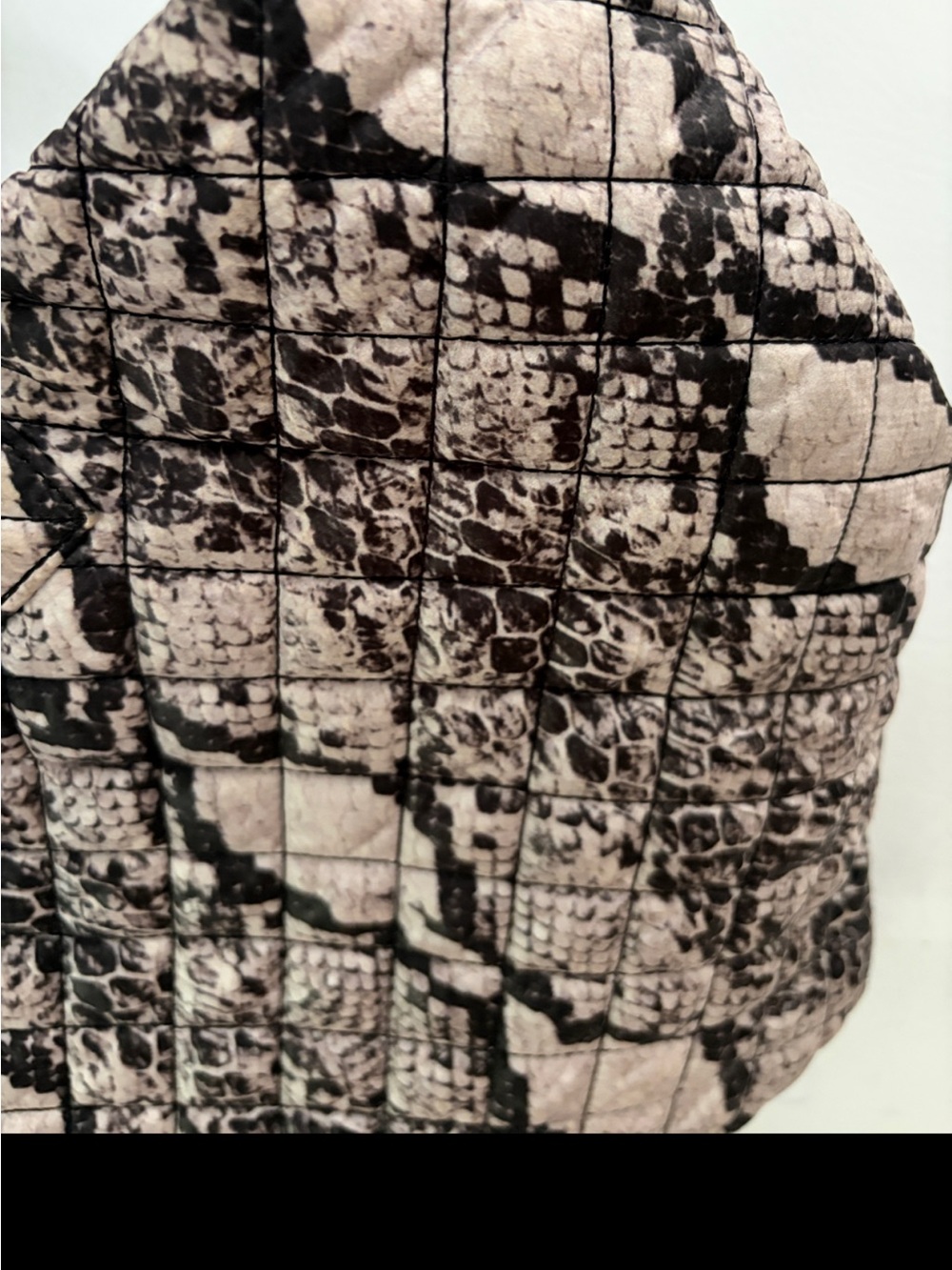 MZ Wallace Metro Tote Animal Print Black Brown Shoulder Bag - Picture 7 of 16